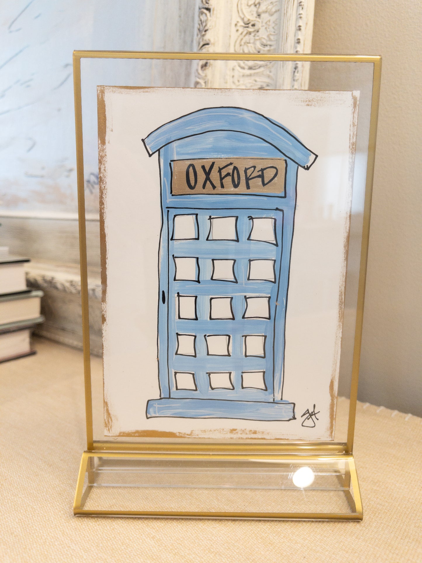 Oxford Powder Blue Phone Booth Art
