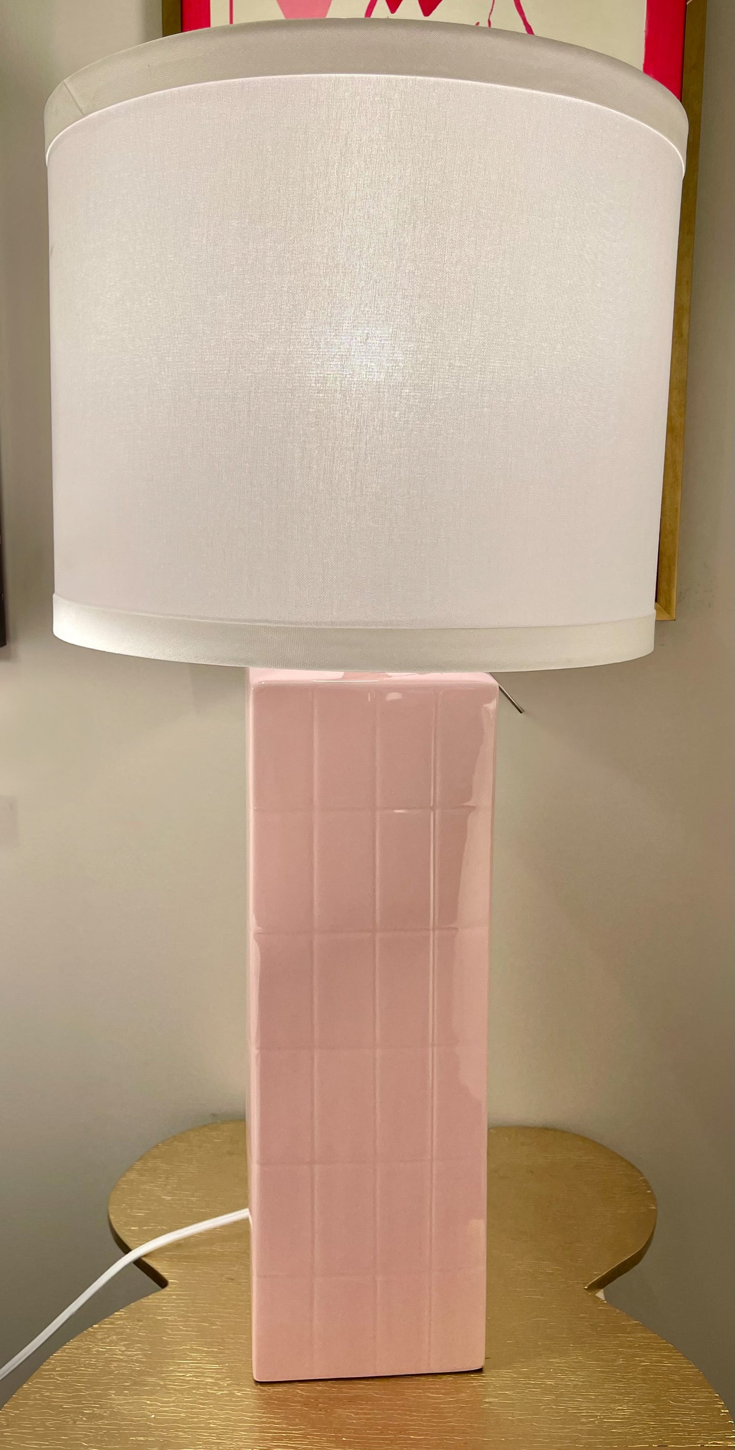 Pink Peony Ceramic Table Lamp