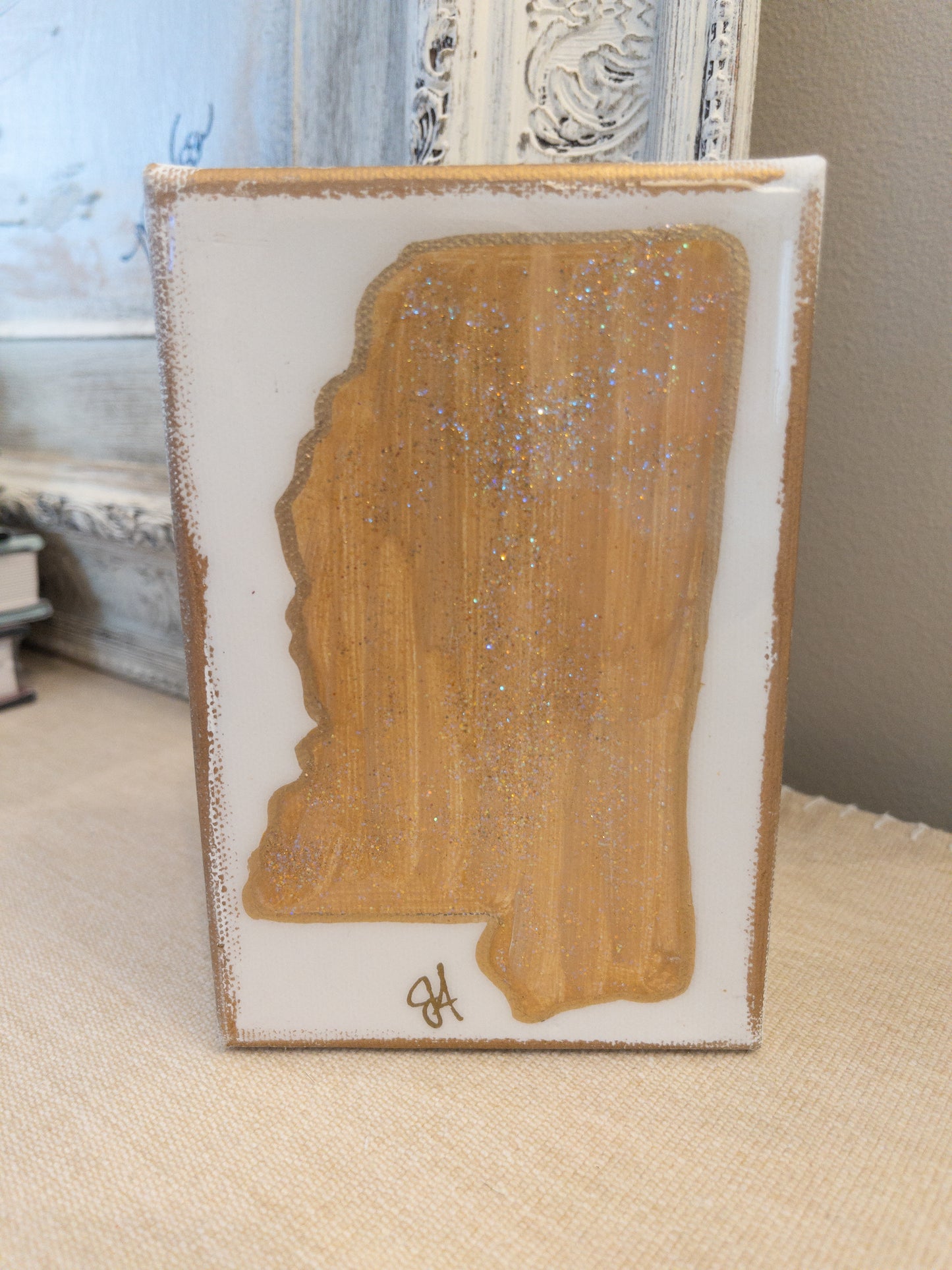 Gold Mississippi on Canvas (4”x6”)