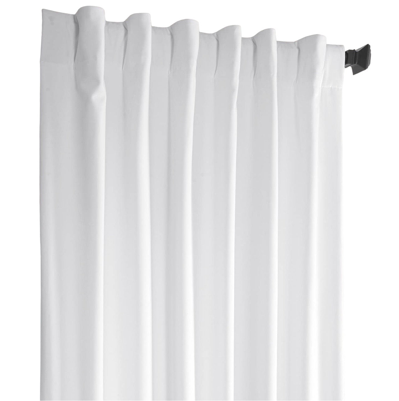 Lux White Velvet Drapery