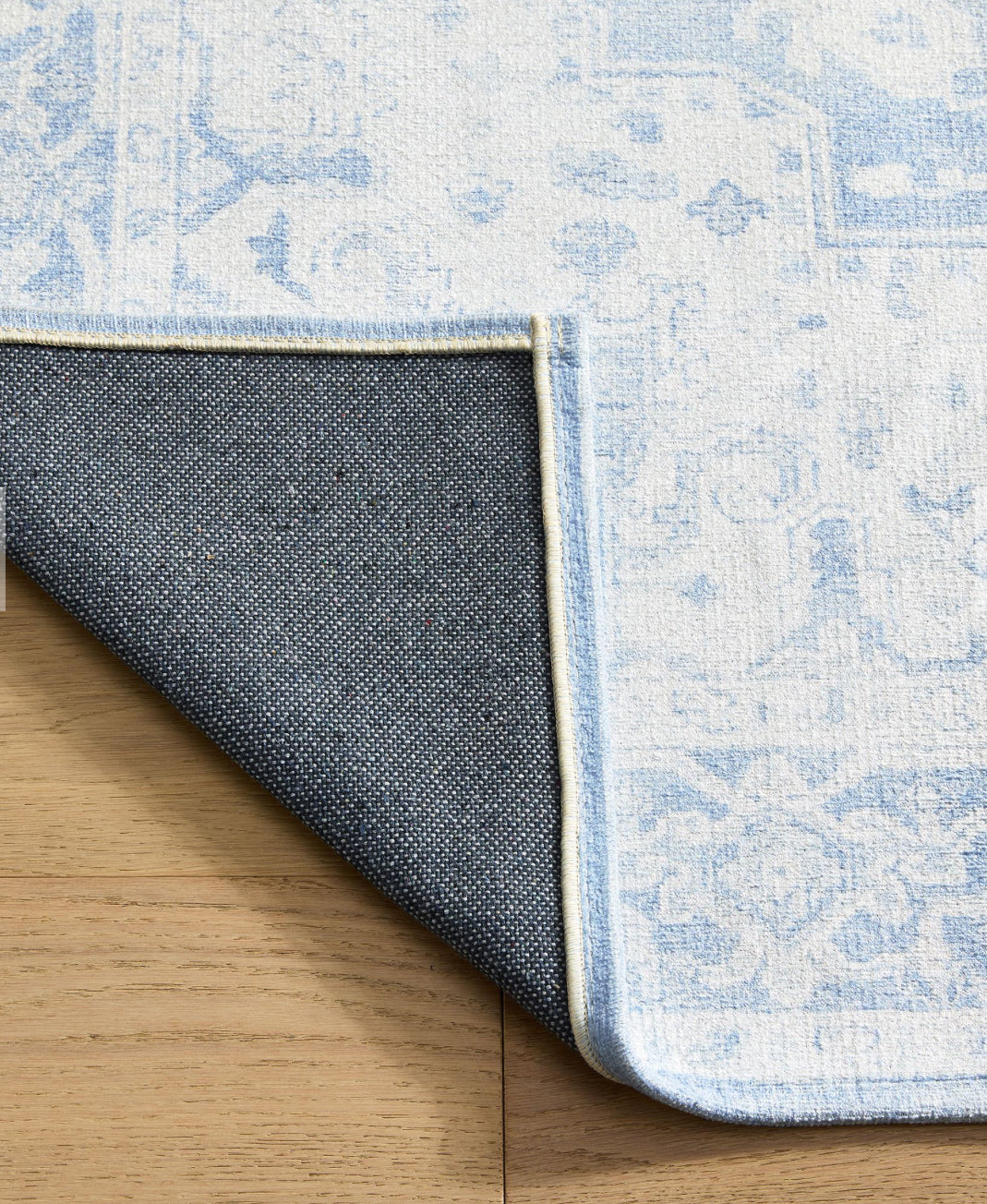 Ellington Washable Rug Light Blue (5’x8’) Other Sizes Available (See In Description)
