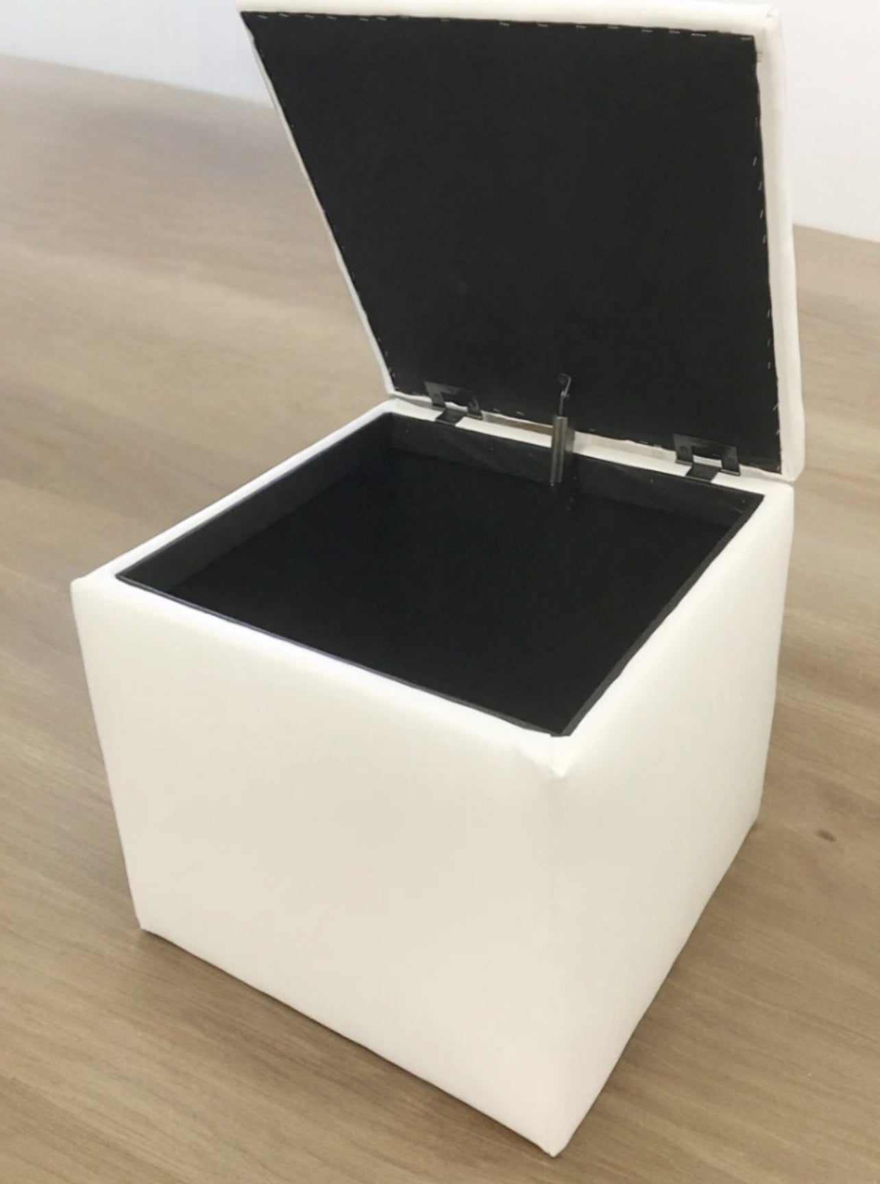 Storage Ottoman In White