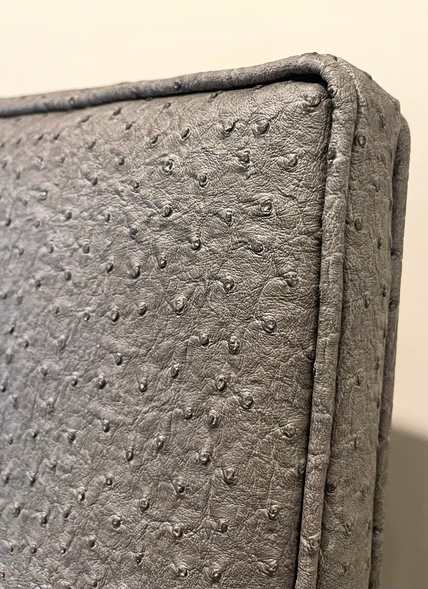 The “Lane” Deluxe Headboard (Faux Grey Emu Leather)
