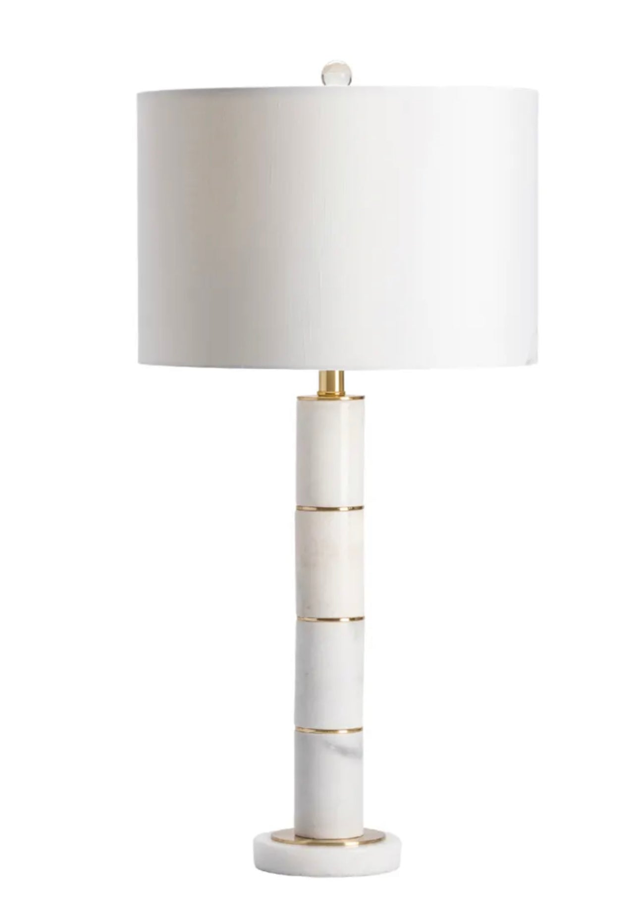 Marble Column Table Lamp