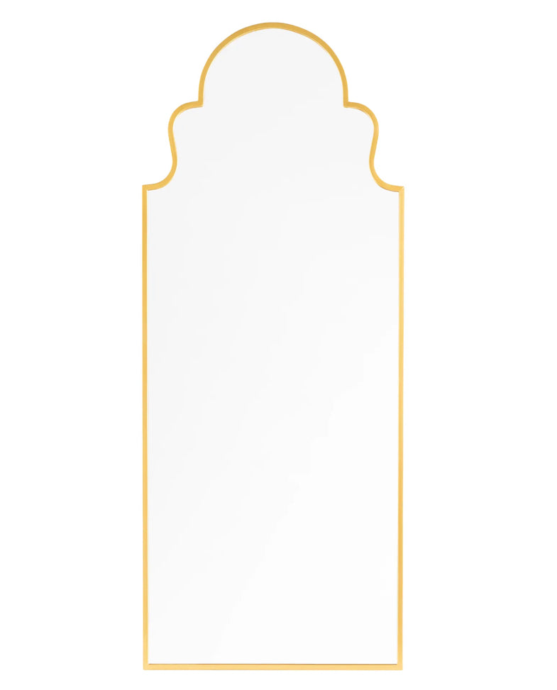 Trefoil Arched Gold Framed Wall Mirror