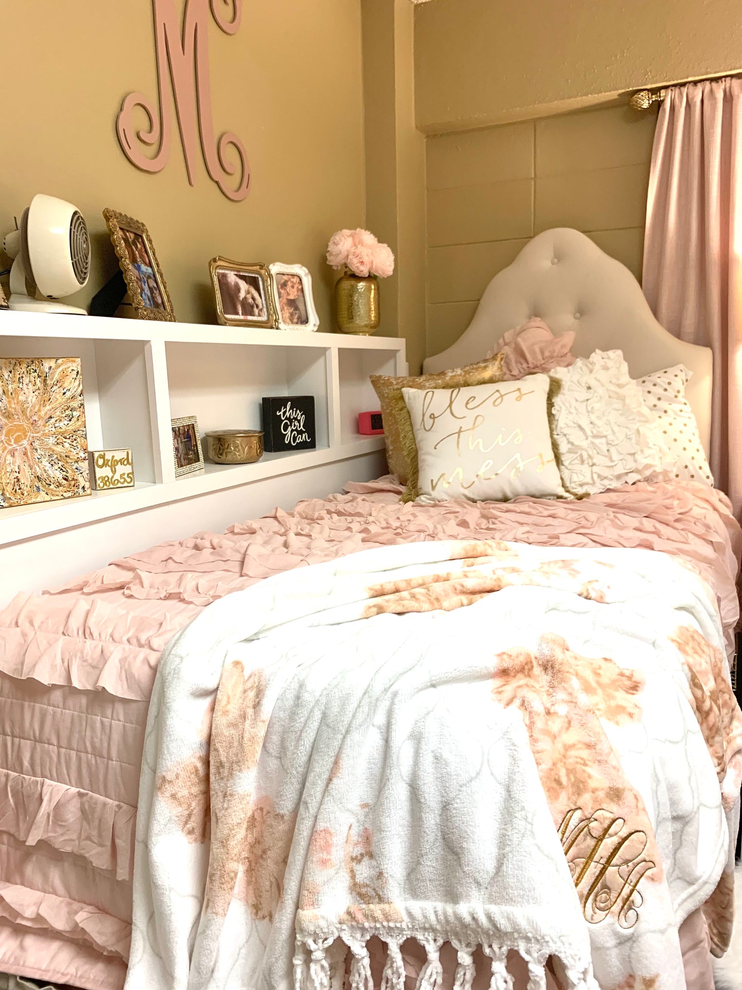 The “Cubby” Dorm Bedside Shelf