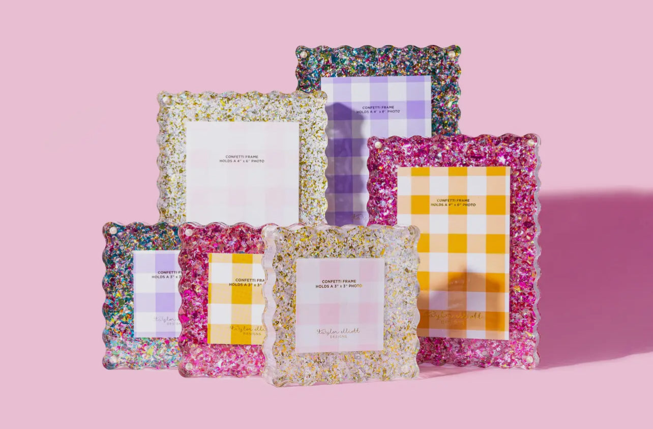 Acrylic Picture Frame Small (Colorful Confetti)