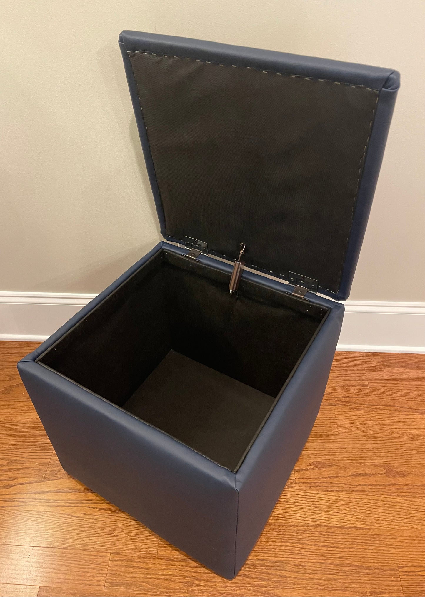 Storage Ottoman In Navy