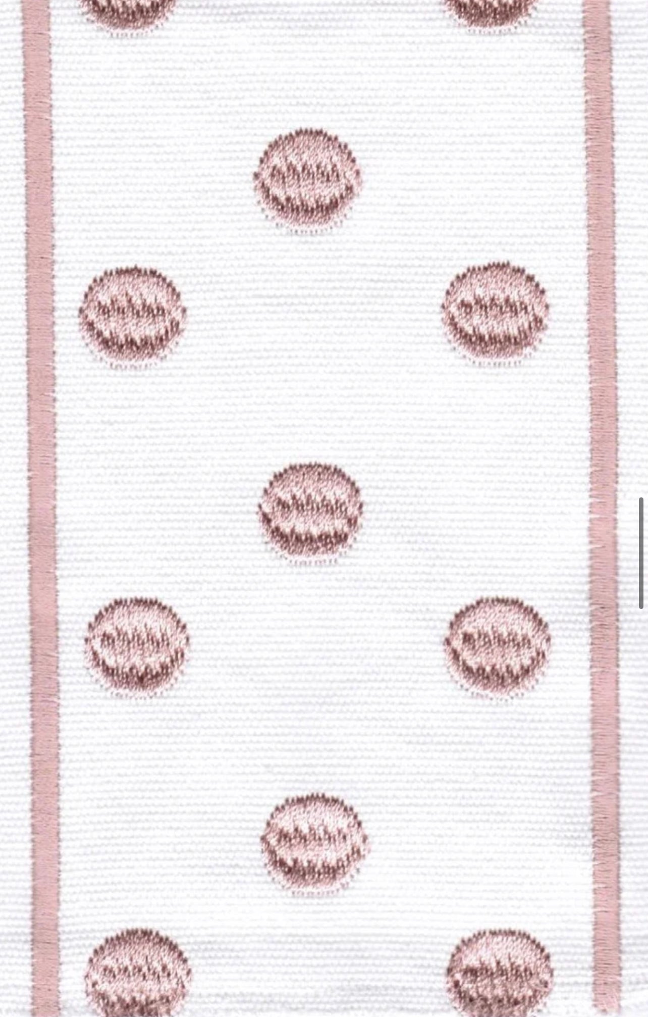 Blush Polka Dot 31 Embroidered Trim Tape