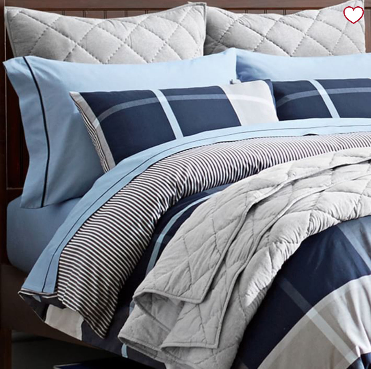 Preston Plaid Reversible Duvet Cover/Sham Set. Twin/Twin XL