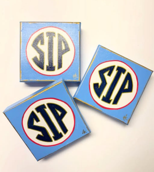 The “Sip” Canvas Block (6x6)