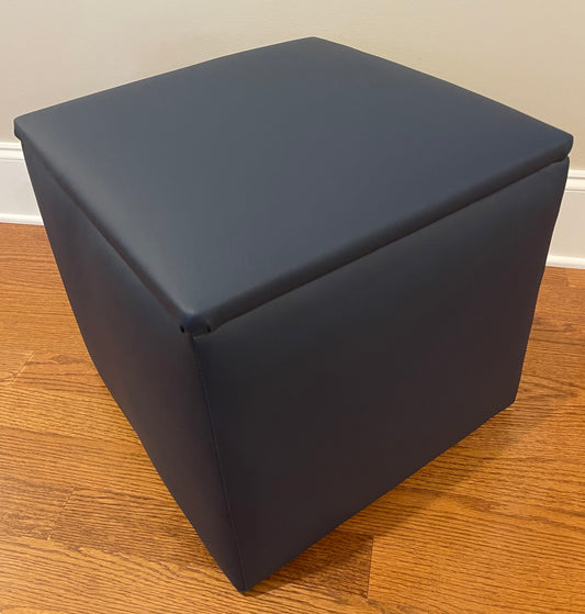 Storage Ottoman In Navy