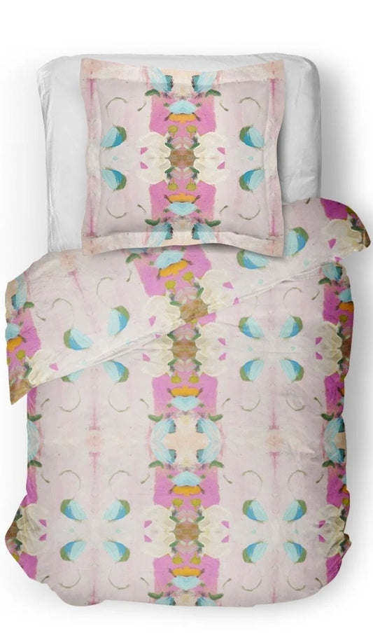 Monet’s Garden Pink Dorm Bedding Set, Twin XL