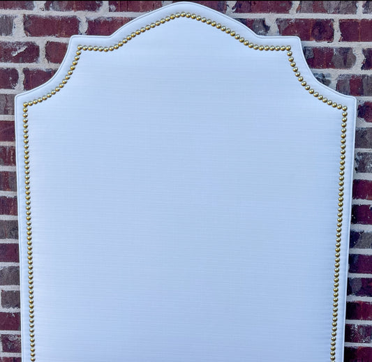 The “Renea” Deluxe Headboard (Twin) w/ Gold Nailheads