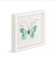 Light Blue Butterfly ShadowBox Wall Art-10”sq