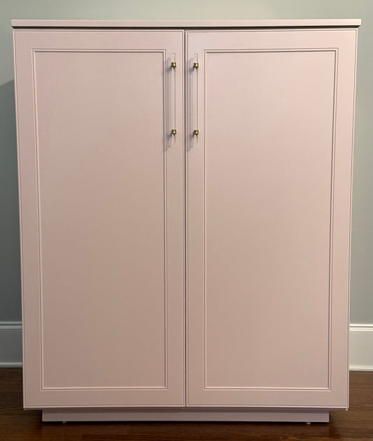 The “Kelli” Dorm Refrigerator Cabinet in Petal Pink