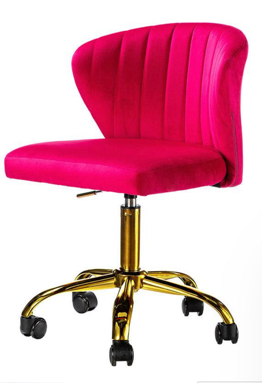 Fushcia Velvet Desk Chair