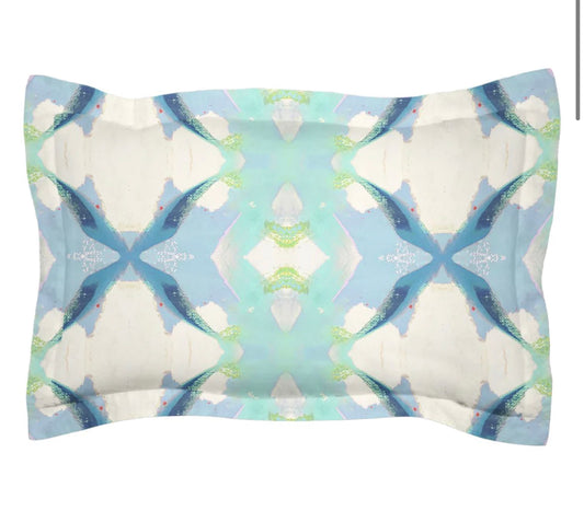 Jasmin Blue Pillow Sham (Microlux Fabric) Prices start at $112.00.