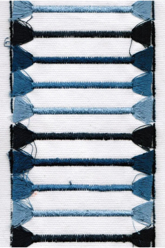 Carnival Blue 51 Embroidered Trim Tape