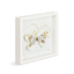 White & Gold Butterfly ShadowBox Wall Art- 10”sq