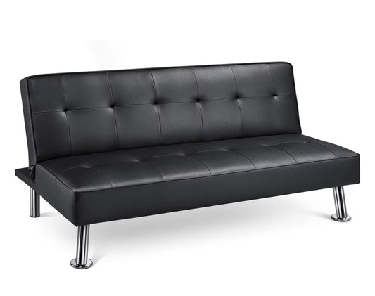 Black Futon (Comes With Gold, Black Or Chrome Legs)