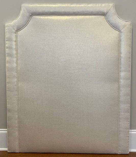 The “Lily” Deluxe Gold Metallic Twin Headboard w/ Piping