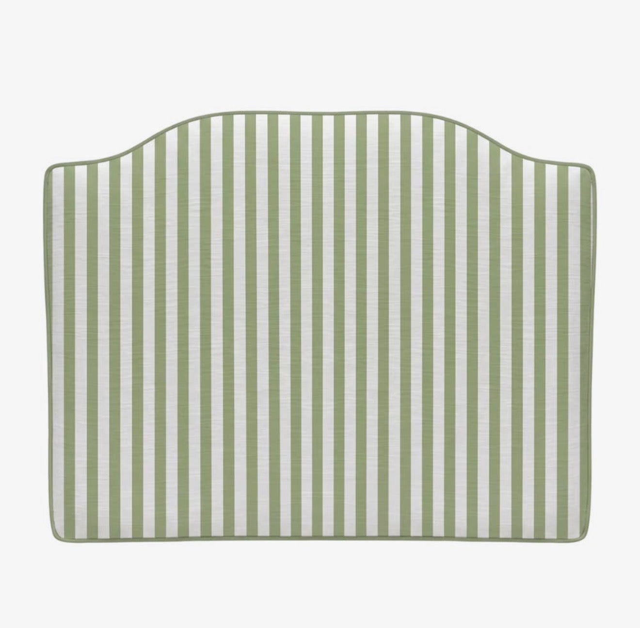“The Easy Dorm Headboard” in Cottage Stripe. Available in Blue, Green & Pink.