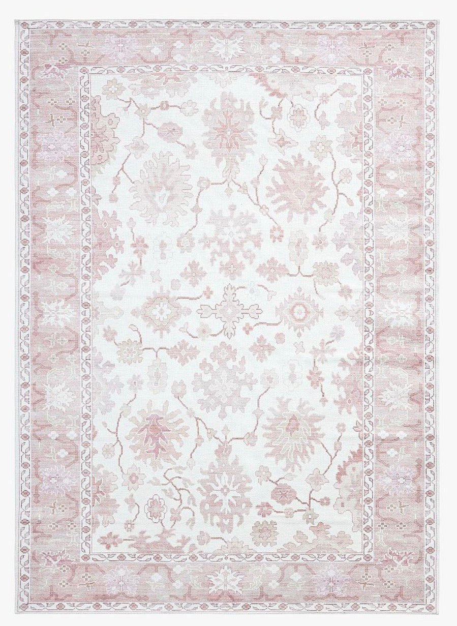 Ava Washable Rug Pink Multi (5’x8’) Other sizes available (See in description)