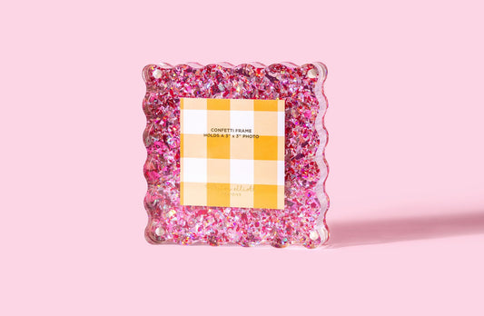 Acrylic Picture Frame Small (Pink Confetti)