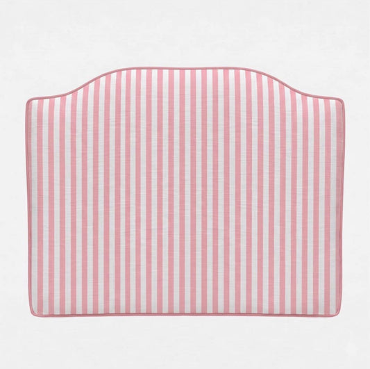 “The Easy Dorm Headboard” in Cottage Stripe. Available in Blue, Green & Pink.