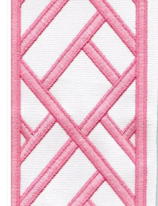 Inlet Pink 61 Embroidered Trim Tape