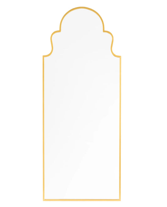 Trefoil Arched Gold Framed Wall Mirror