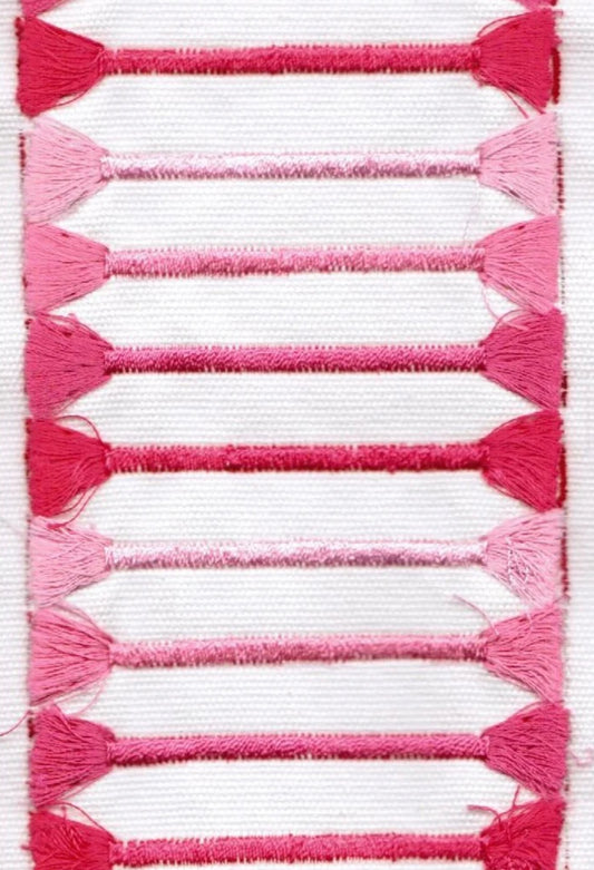 Carnival Pink 51 Embroidered Trim Tape
