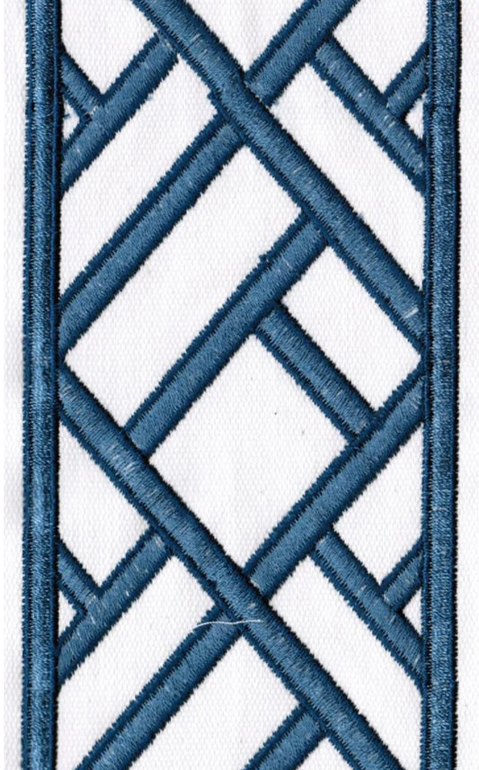 Inlet Navy 61 Embroidered Trim Tape