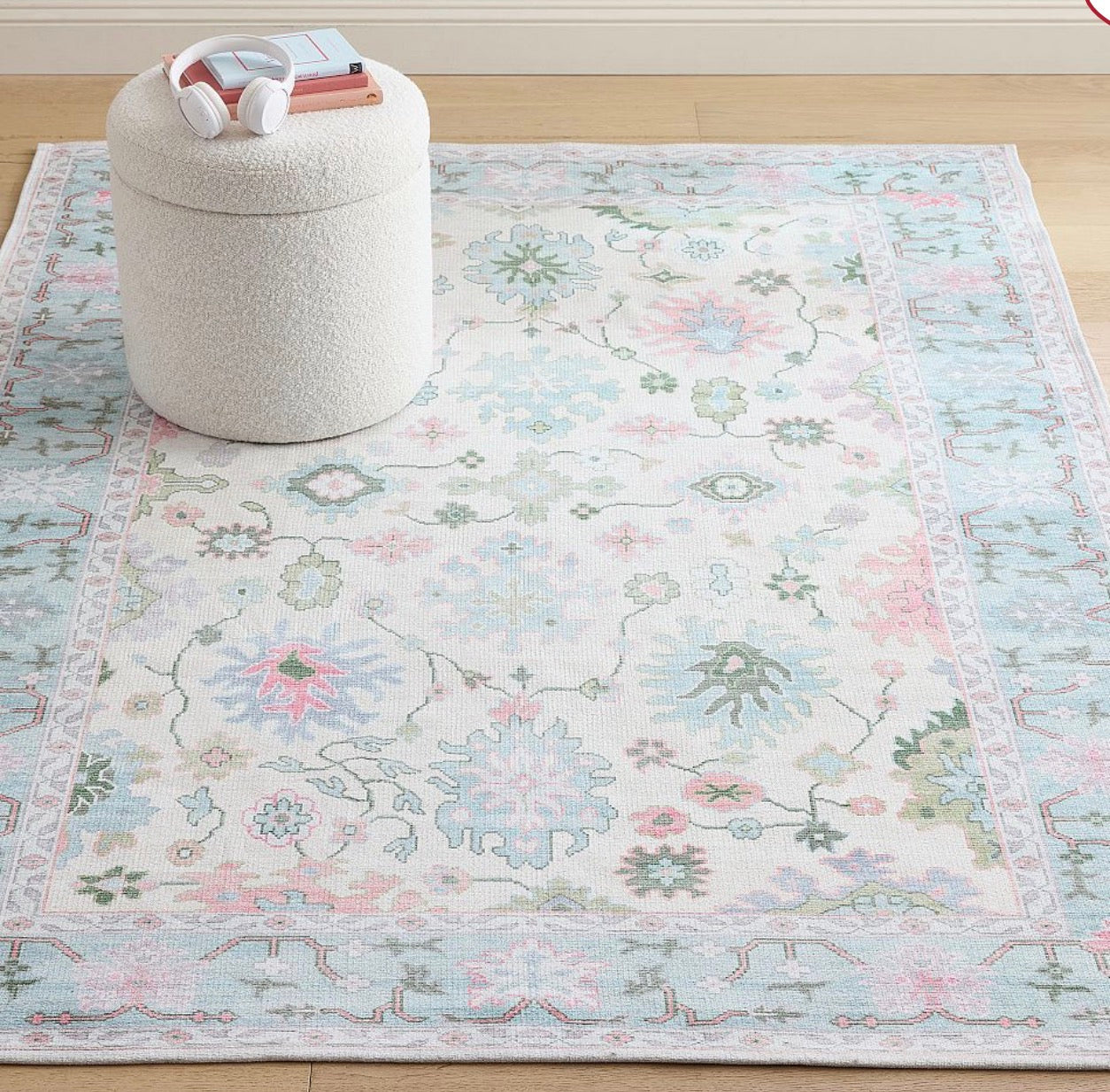 Ava Washable Rug Blue Multi (5’x8’) Other sizes available (See in description)