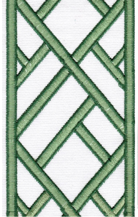 Inlet Kelly Green 61 Embroidered Trim Tape