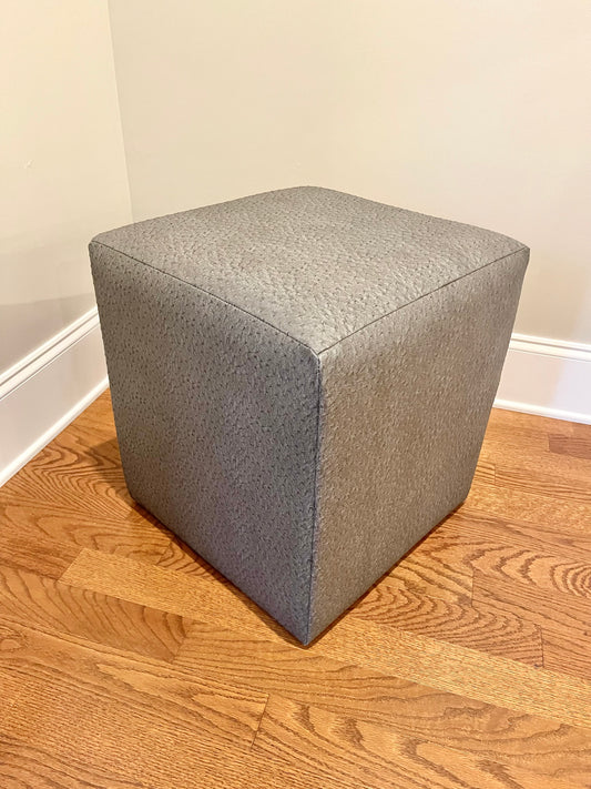 Ottoman (Faux Grey Emu Leather)