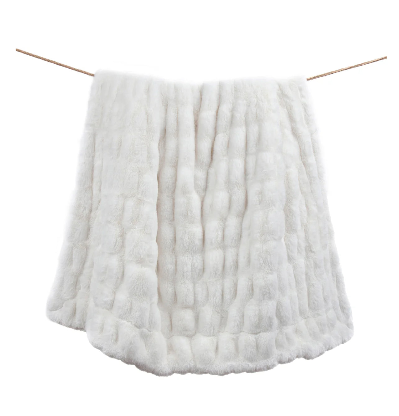 Lux Rabbit Double-Sided Throw (White) – Loose Ends 38655 LLC