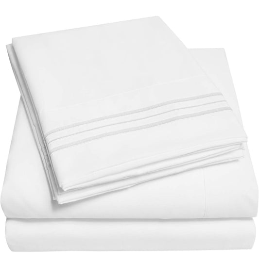 Lux Collection Twin XL Sheet Set White
