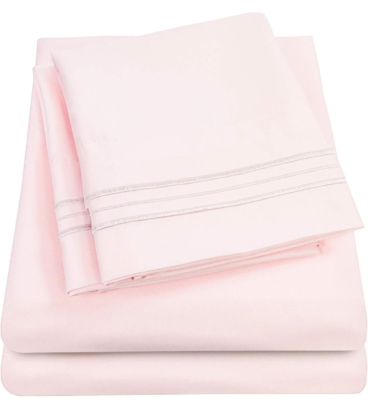 Lux Collection Twin XL Sheet Set Pale Pink