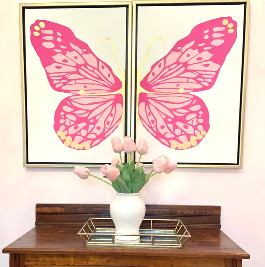 Butterfly “Hot Pink” Canvas